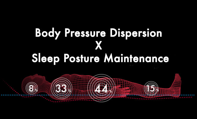 Body pressure dispersion and Sleep posture maintenance - nishikawa's sleep technology